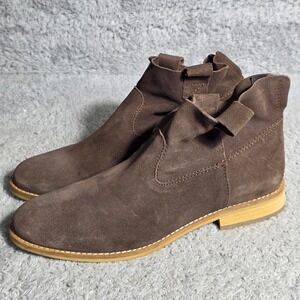 DIBA True Brown Suede Leather Ankle Booties Boots Flexible Ankle Women's‎ 9M NEW